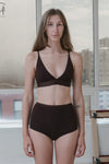 BASERANGE Bamboo fiber and cotton without steel ring wide brim bra series collection soft underwear France BAS-BRTR-BL-000-TACTILE BRTR1